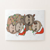 Puzzle Sloth Christmas Tree Animaux de Noël Sloths (Horizontal)