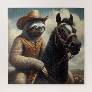Puzzle Sloth Cowboy