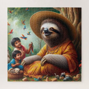 Puzzle Sloth Grand-mère