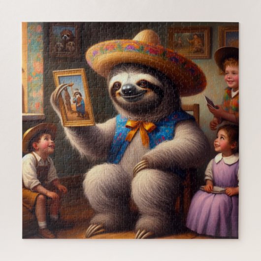 Puzzle Sloth Grand-pa (Vertical)