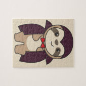 Puzzle Sloth Halloween Cute Devil Vampire costume Jigsaw (Horizontal)