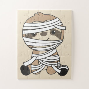 Puzzle Sloth Mummy Citrouille Sloths Happy Halloween Jigs