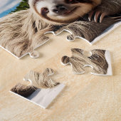 Puzzle Sloth Pool Party Collage Funny Relaxation Plage (Côté)