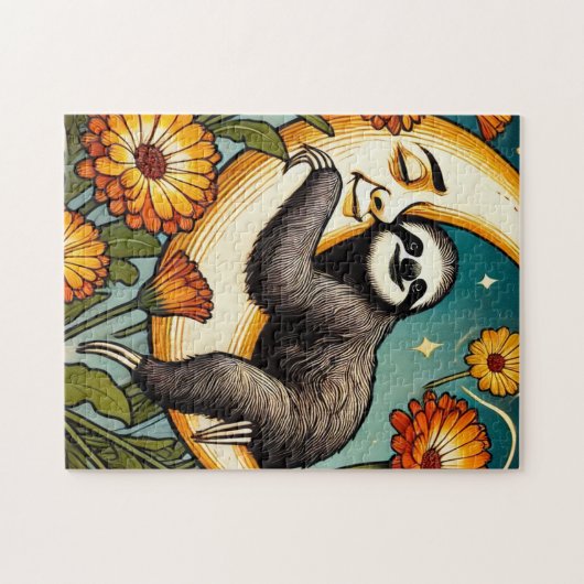 Puzzle Sloth rétro (Horizontal)