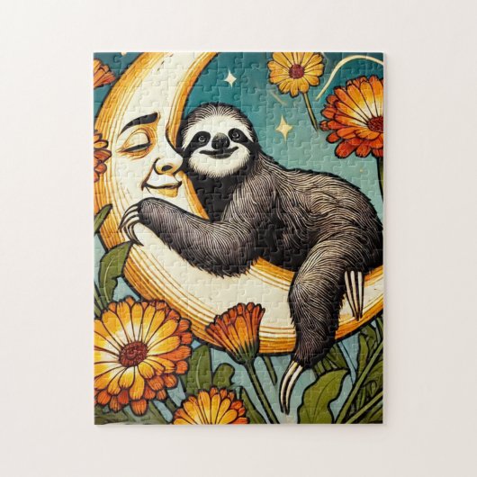 Puzzle Sloth rétro (Vertical)