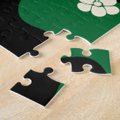 Puzzle Smile - Vert, Crème et Noir (Côté)