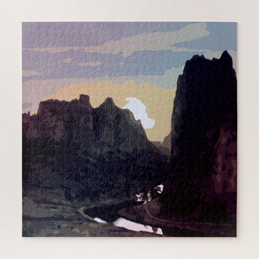 Puzzle Smith Rock au coucher du soleil (Vertical)