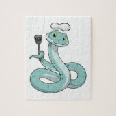 Puzzle Snake as Cook avec Chef casquette (Vertical)