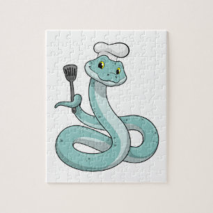 Puzzle Snake as Cook avec Chef casquette
