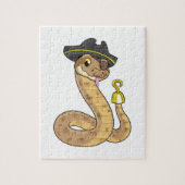 Puzzle Snake as Pirate with Hook Hand & Eye patch (Vertical)