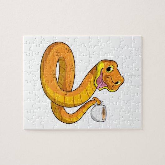 Puzzle Snake with Cup (Horizontal)