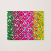 Puzzle Snakeskin rose parties scintillant (Horizontal)