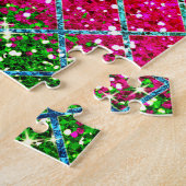 Puzzle Snakeskin rose parties scintillant (Côté)