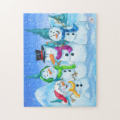 Puzzle-sneeuwfamilie Legpuzzel (Verticaal)