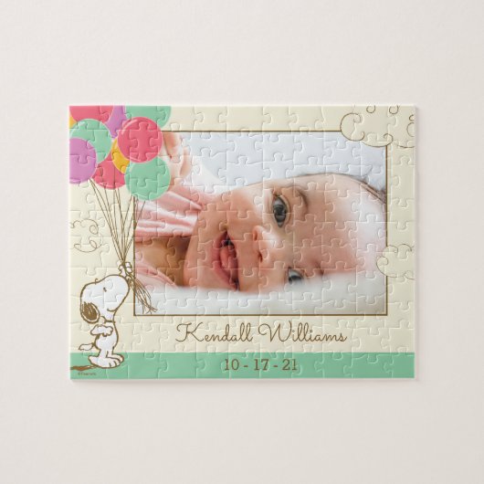 Puzzle Snoopy et Ballons Baby Photo (Horizontal)