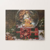 Puzzle Snow globe with cute Bear (Horizontal)