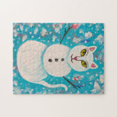 Puzzle Snow Kitty (Horizontal)