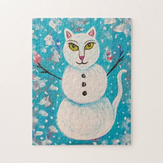 Puzzle Snow Kitty (Vertical)