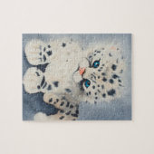 Puzzle Snow Leopard Cute Big Cat Puzzle pour enfan (Horizontal)
