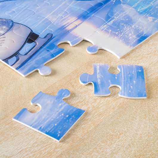 Puzzle Snow Leopard Pair Performing Ice Dance Routine in (Côté)