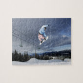 Puzzle Snowboarder saut en plein air en faisant un backsi (Horizontal)