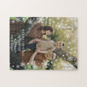 Puzzle Snowflake Frame Photo Overlay Minimalist Holiday (Horizontal)