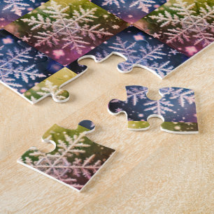 Puzzle Snowflakes Winter Night / 1974 / Sangria Basic