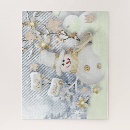 Puzzle Snowman (Vertical)