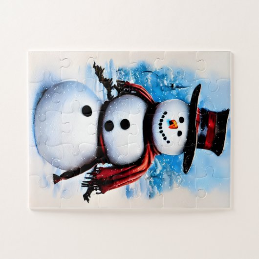 Puzzle Snowman (Horizontal)