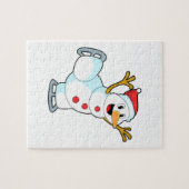 Puzzle Snowman au patinage sur glace avec patins sur glac (Horizontal)