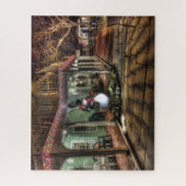 Puzzle Snowman on the Porch (Vertical)