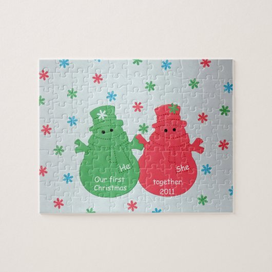 Puzzle Snowmen : Notre premier Noël Ensemble 2011 (Horizontal)