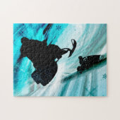 Puzzle Snowmobiling sur le Rev glacial de traînées (Horizontal)