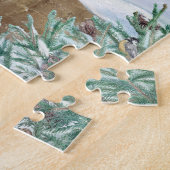 Puzzle Snowscape de réchauffement cardiaque avec enfants (Côté)