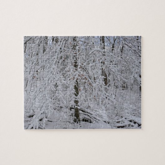 Puzzle Snowy Birch Tree Canopy (Horizontal)
