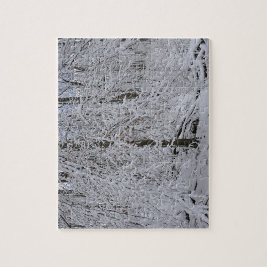 Puzzle Snowy Birch Tree Canopy (Vertical)