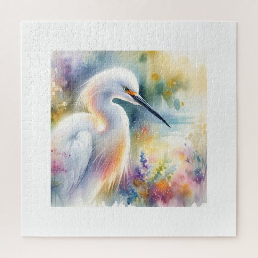 Puzzle Snowy Egret 180724AREF115 - Watercolor (Vertical)