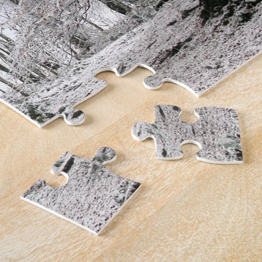 Puzzle Snowy Trees - Bois d'hiver Snowscene - (Côté)