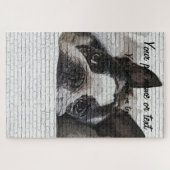 Puzzle So Cute Boston Terrier Dog (Horizontal)