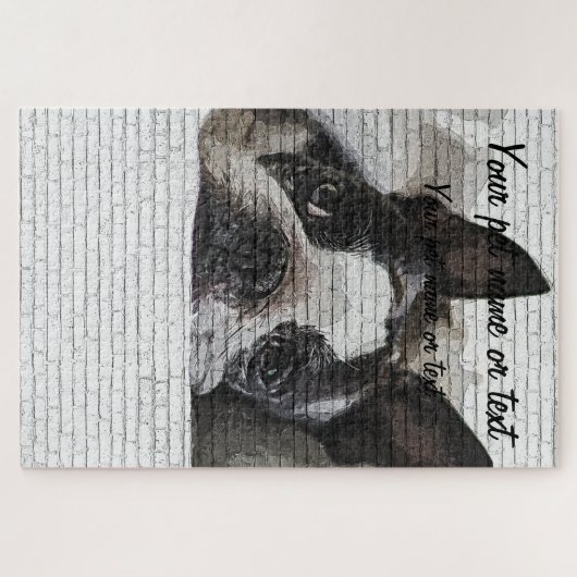Puzzle So Cute Boston Terrier Dog (Horizontal)
