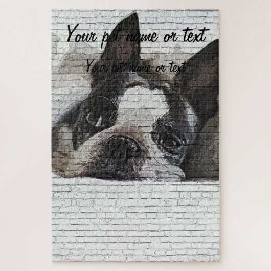 Puzzle So Cute Boston Terrier Dog (Vertical)