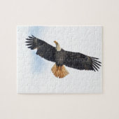 Puzzle Soaring Bald Eagle Wildife Photo Art (Horizontal)