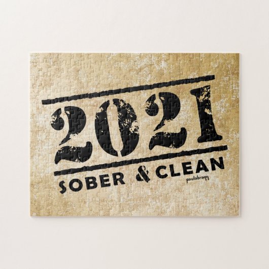 Puzzle Sober & Clean Drug & Alcohol Addiction Free (Horizontal)