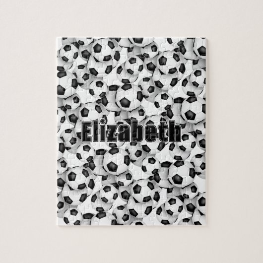 Puzzle soccer filles garçons nom fun sport cadeaux (Vertical)