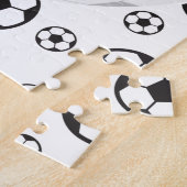 Puzzle Soccer gardien de but noir & blanc Nom du joueur (Côté)
