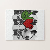 Puzzle Soccer paix et amour (Horizontal)