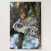 Puzzle Social Monkey – Photo d'animal africain (Vertical)
