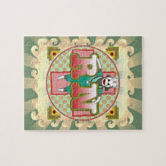 Puzzle Sock Monkey (Horizontal)