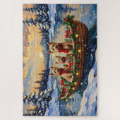 Puzzle Soft Coated Wheaten Terrier Christmas Boat Holiday (Vertical)