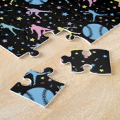 Puzzle Softball Féminin - Joueuses avec Étoiles (Côté)